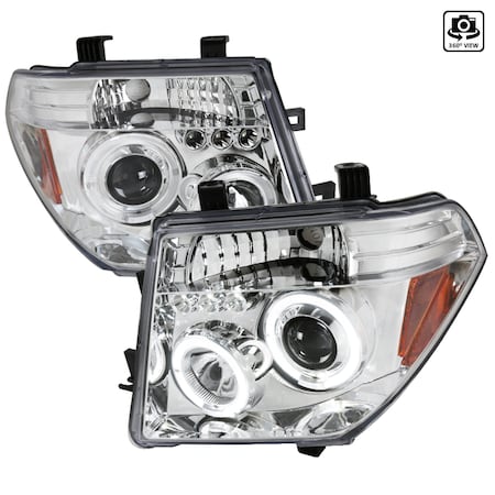 Spec-D Tuning 05-08 Nissan Pathfinder Halo LED Projector Chrome 2LHP-PATH05-TM